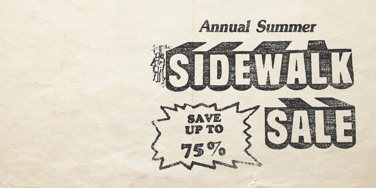 Sidewalk sale