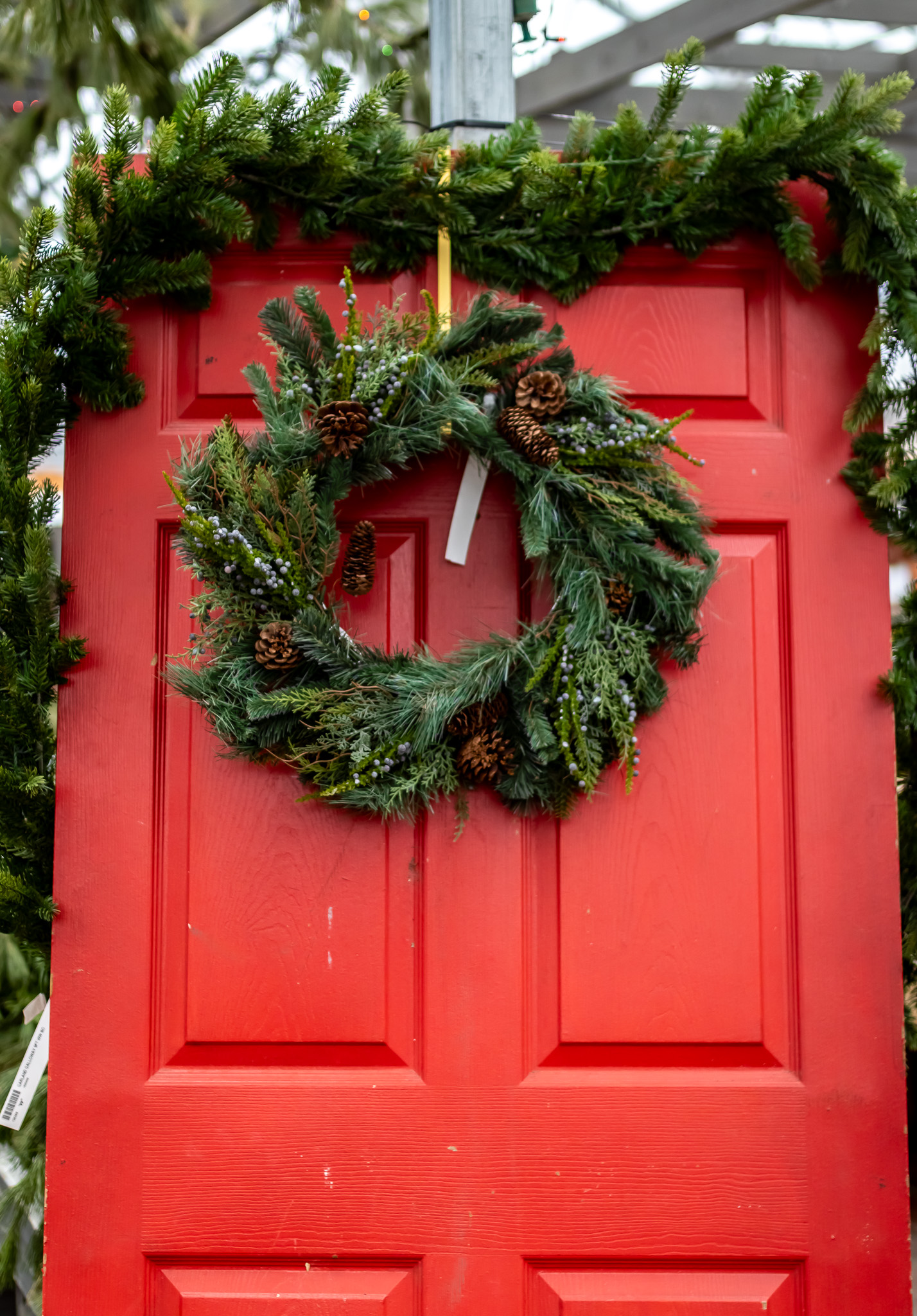 Wreath on door