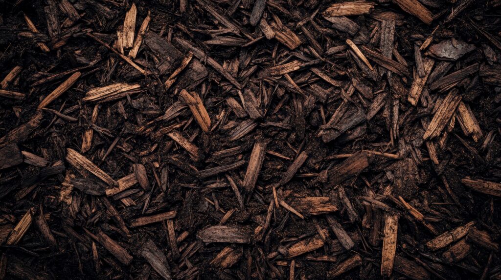 hardwood mulch close-up