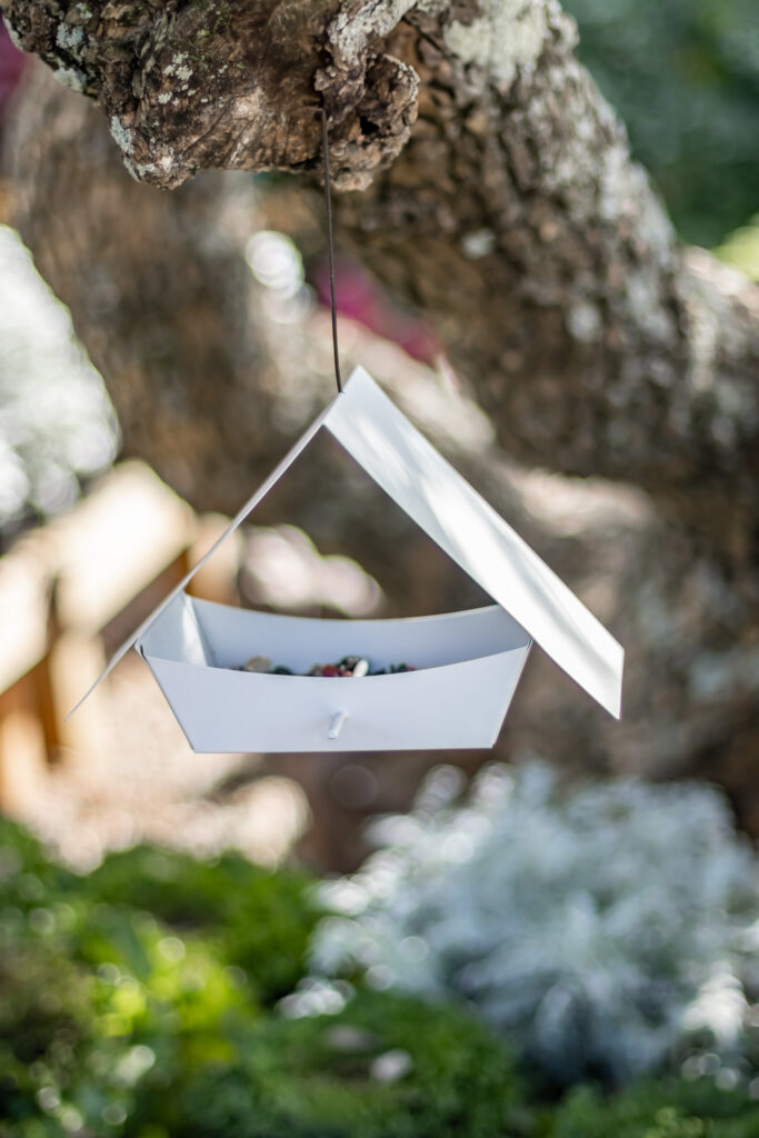 Bird feeder in tree